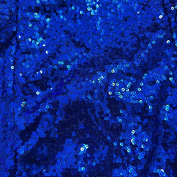 Size 2 Homecoming dress. NEXT DAY SHIP! Royal blue sequin with open back. - Picture 4 of 12